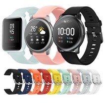 스토리메이커 샤오미 스마트워치 어메이즈핏빕 gts4 3 2 mini gtr4 3 2 헬로우 솔라 실리콘 스트랩밴드 20/22mm 10컬러, 20mm, 오렌지