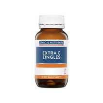 Ethical Nutrients 에티컬 뉴트리언츠 엑스트라 징글스(비타민C+아연) 오렌지맛 50정 Extra C Zingles, 1개