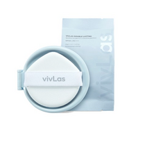 비브라스 더블 래스팅 워터 글로우 핏 쿠션 파운데이션 리필 + 퍼프, 9개, 23호 내추럴 베이지(리필)