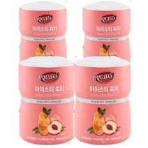 동서 식품 리치스 카페 파우더 아이스티 피치 550g 스무디 홈카페 에이드, 4개