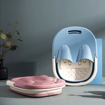 접이식족욕기 발바닥 마사지 접이식 발마사지 족탕기 풋케어 족욕기 수납용이 간편보관 족욕 발지압, 블루, 1개