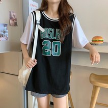 코키코키 / [당일출고] 농구조끼 레이어드 박스티 캐주얼