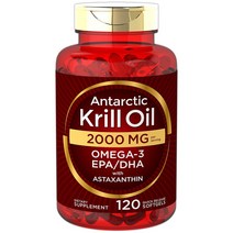 Carlyle 남극 크릴 오일 2000mg 오메가3 120정, 단품