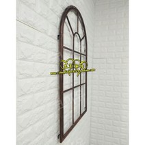 창문거울 빈티지 소품 유럽식 아치 엔틱 카페 감성 아치형, 거울 없는 구리 60x100cm