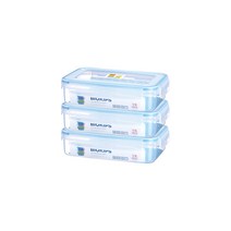 코멕스 바이오킵스 플라스틱 밀폐용기 직사각 1.1L 3개, 단품