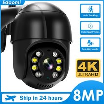 4K WiFi IP 카메라 야외 무선 비디오 감시 5MP 돔 캠 지원 Onvif 1080P 홈 보안 보호, 4K 8MP 128GB Card_CHINA | 영국 플