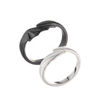 2pcs 간단한 천사 악마 오픈 일치 반지 세트 Angel Devil Open Ring Couple
