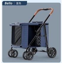 대형견 유모차 개모차 웨건 다중 애완동물 대형 개 야외 사용을 위한 접이식, 없음, 2.blue