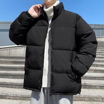 남성 오버 핏 패딩 힙합 빅 사이즈 점퍼 스트리트웨어 스탠드 칼라 캐주얼 따뜻한 겨울 재킷 단색 파카 패션 여성 겨울 코트