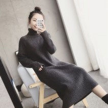 여성 니트 드레스 스웨터 원피스 캐주얼 롱원피스 니트롱원피스