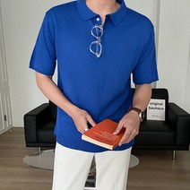 [게리오] [CO.29] 컬러감이 살아있는 시원한 여름 카라 반팔 니트티