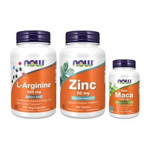 나우푸드 마카+L아르기닌+아연 3종 영양제 세트, 3종 x 1set