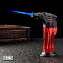 강염버너 제트기 불꽃 부탄 가스 토치 불꽃 총 투명한 병 조절 가능한 토치 버너 집, 빨간색