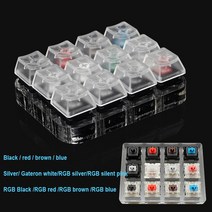 스위치 테스터 체리 MX Kailh Gateron Greetech RGB 박스 블랙 레드 브라운 블루 4 6 8 9 12 키 캡 기계식 키보드, 한개옵션2, Cherry 12 Key