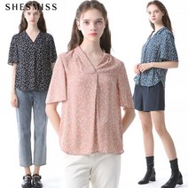 쉬즈미스 플라워 프린트 블라우스