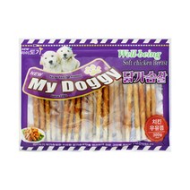 펫더맨 마이도기 강아지 간식 300g, 치킨 + 우유껌, 4개