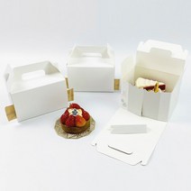포장대장 앞열림 조각케이크상자(중) 50매 화이트 높은형 조각케이크 케이스 디저트 선물포장박스 조각케익박스, 앞열림 조각케이크상자_중, 100매
