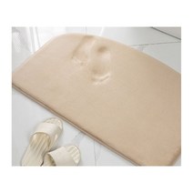 마벨인홈 뽀송 극세사 메모리폼 발매트 반달형 2색(60x40cm), 베이지, 1개