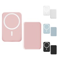 domiheat 맥세이프 보조배터리 마그네틱 무선 고속충전 iPhone 12/13 /14적용 5000mAh, 핑크