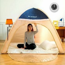 원터치 실내 난방텐트 9-10인용 바닥없음(240X200cm), 런웨이브베이지난방텐트200x240(9-10인용)