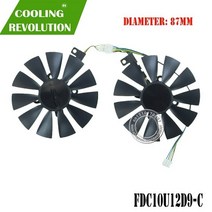 컴퓨터PC 87MM T129215BU FDC10U12D9-C PLD09210B12HH AREZ ASUS Radeon RX 470 570 580 원정 OC 그래픽 용 카드 냉각 팬, [03] SET