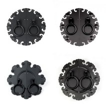 옛날 대문장식 면판관링 링손잡이, 3.흑대문면판과링 극중(340mm)블랙