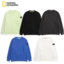 [국내매장판] 내셔널지오그래픽 스탠다드 벨룩스 세미 오버핏 기모 맨투맨 남성 가을 긴팔티셔츠
