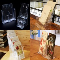 A6 아크릴포켓 아크릴꽂이 카다로그꽂이 아크릴쇼케이스 아크릴POP꽂이, 3단