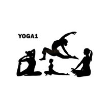 오피스왕국 요가 YOGA 그래픽 스티커, 요가(YOGA1) 블랙
