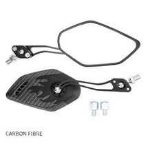 스쿠터 바이크 오토바이 백미러 불꽃 패턴 반전 거울 전기 스쿠터 액세서리 8/10 1 쌍, Carbon black