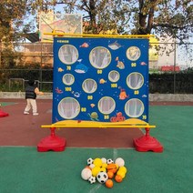 물풍선 던지기 판 어린이집 행사 과녁 공 축제 운동회 보드, 밀리터리 큰공6+중간공6+작은공12