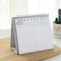 인생네컷앨범 초음파앨범 성장앨범 본식사진 웨딩포토북 데스크탑 스탠딩 사진 앨범 3 인치 미니 인스탁스 폴라로이드 데스크 캘린더 68 포켓 Kpop 카드 바인더 홀더, [01] white transparent