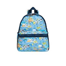LeSportsac 시티 리트리트 기본 백팩/럭색 스타일 7812/컬러 F953 얼티밋 뉴욕 시티 & 햄프턴/몬타우크 아이코닉 그래픽 디자인: 해변 테니스 보트 지트니 &