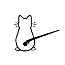 만화 비닐 범퍼 앞 유리 스티커 방수 자동차 와이퍼 데칼, 검은색