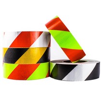 안전표지폭5CM 도로 교통 건설 현장 화살표/능직 경고 표지 자체 접착 PVC 반사 안전 테이프 스티커, 02 Orange Black Twill