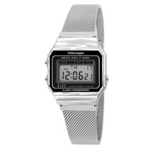 [폭스바겐] 레트로 디지털 메쉬밴드 손목시계