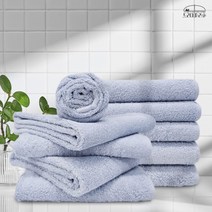디알엠 제로수건 40수 고급 호텔 답례 선물 기념 수건 타올 30수 코마사 140g 170g 200g 10개, 10장, 40수 200g 연블루