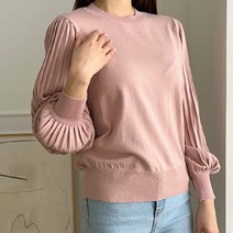 뜨개진 여성용 스페사 라운드 니트