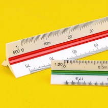 건축도면용 스케일자 삼각자 척도 150 300 플라스틱, 제품선택, 30cm - 저배율