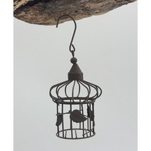 식물시간 bob hanging basket 브라운 철제 행잉 바스켓 걸이 화분 인테리어 소품 새장, S