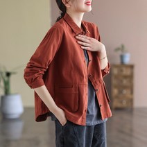 WZC 봄가을 여성 자켓 셔츠 점퍼 무지 단추 루즈핏 긴팔 잠바 아우터 빅사이즈 5가지 컬러