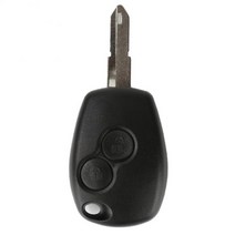 1pc renault 2 버튼 키 빈 보호 쉘 원격 항목 제어 키 쉘 pg350b renault clio dacia logan sandero 용, 검은색