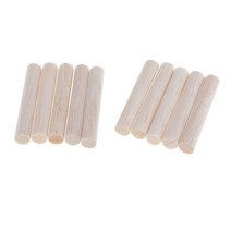 STK 10 개 라운드 천연 발사 나무 나무 스틱 은못 막대 비행기 모델 만들기 목공 목공 DIY 크리스마스 크리스마스 장식 50-250 미리 메터, 자연스러운5