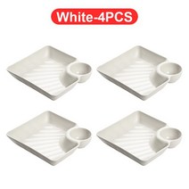 다이어트식판 성인식판 가정용 조개 껍질 접시 식초 디스크와 플라, 16.B White 4PCS
