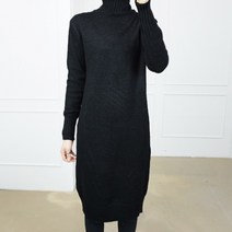 폴라원피스 베이직 여성 폴라 롱 니트 원피스