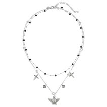 아기천사 블랙 비즈 체인 목걸이