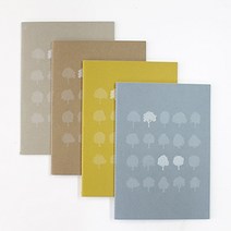 친환경 재생지 b5 미니 무선 노트 4컬러, 코르크