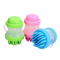 강아지 고양이 샤워 브러쉬 샴푸 펌핑 용기, 1개, 그린