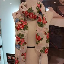 아놀드파마~산뜻하고 화사하게~여성스러운 플라워 스카프 초특가