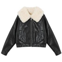 라이더 퀄팅 시리즈 새로운 빈티지 겨울 가죽 자켓 여성 블랙 바이커 코트 방풍 2021 양고기 모피 칼라 두꺼운 자켓